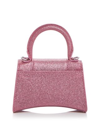 Hourglass Mini Handbag with Chain Sparkling Fabric