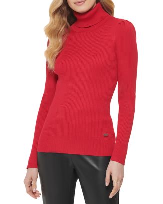 DKNY Womens Pink Wool Turtleneck Sweater P Size