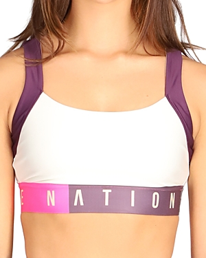 P.E Nation Motion Sports Bra in Water Lily