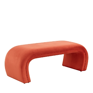 Tov Furniture Kenya Velvet Bench In Red