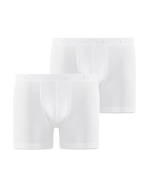 Shop Falke Cotton Blend Boxer Briefs, Pack Of 2 In White