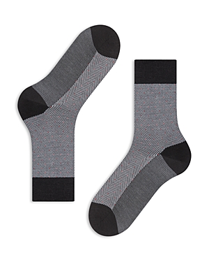 Shop Falke Sens. Herringbone Socks In Black
