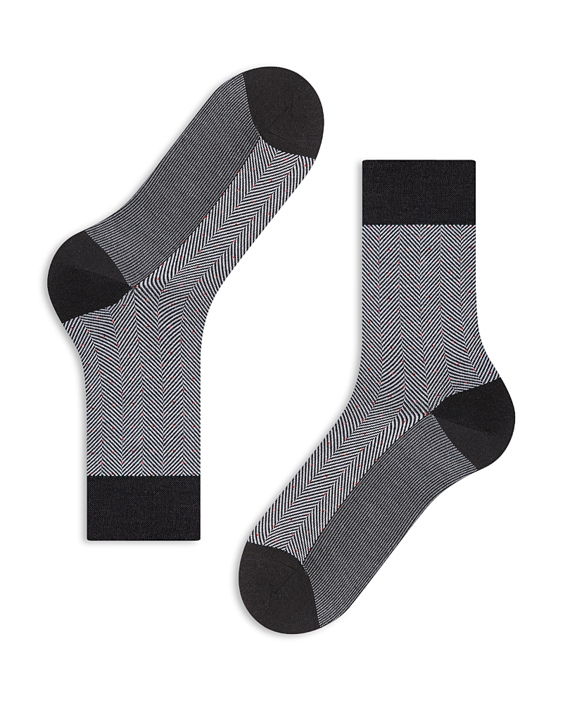 Falke Sensitive Herringbone Socks In Black