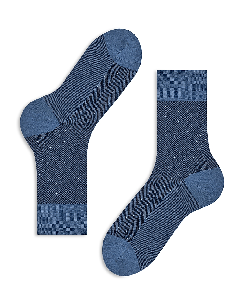 Falke Sens. Herringbone Socks In Dusty Blue