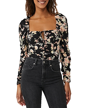 FREE PEOPLE HILARY FLORAL PRINT TOP