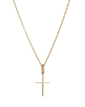 NADRI LARGE CROSS PENDANT NECKLACE, 16