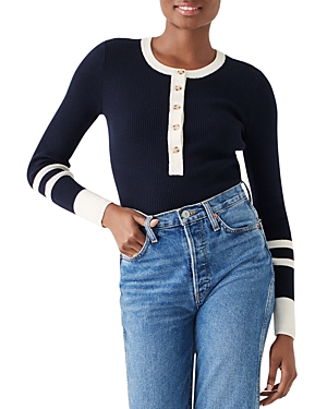 Faherty Mikki Henley Costal Colorblock In Coastal Colorblock