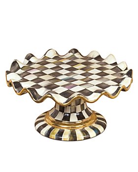 Mackenzie-Childs - Courtly Check Fluted Cake Stand
