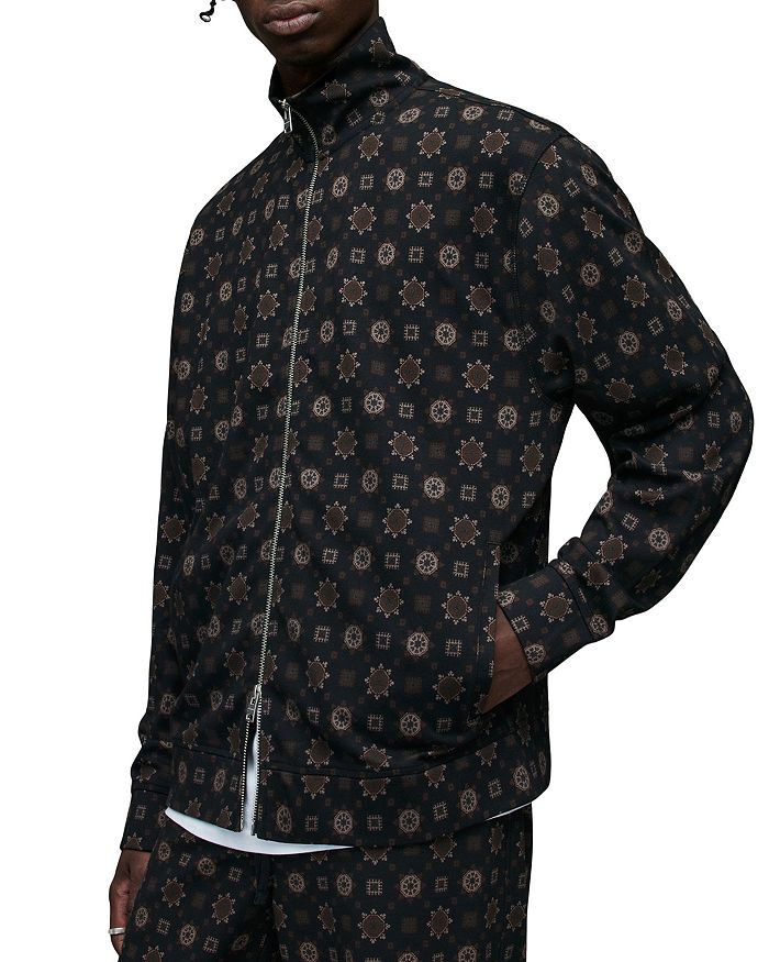 ALLSAINTS Flynn Cotton Printed Zip Track Jacket Bloomingdale s