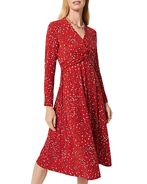 Hobbs London Anoushka Jersey Dress In Red Multi