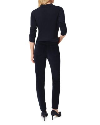 Cotton Blend Velvet Mid Rise Straight Leg Gia Jeans