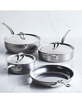 Heston 7-Piece Aluminum and Ceramic Cookware Set in Metallic Champagne