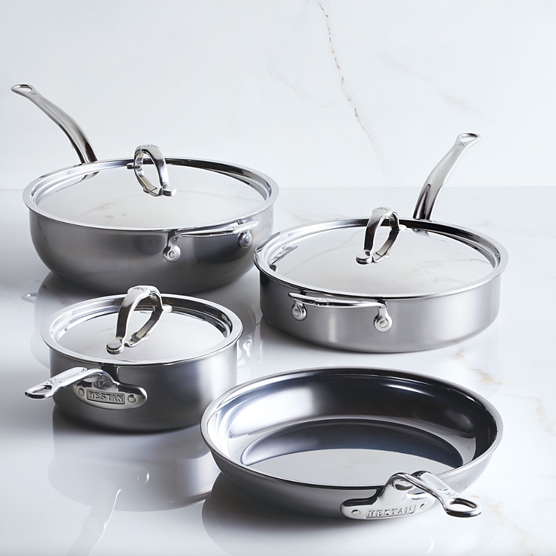Hestan 7 Pc Nanobond Molecular Titanium Cookware Set - Exclusive In Silver