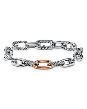 David Yurman - 18K Rose Gold & Sterling Silver DY Madison® Link Bracelet