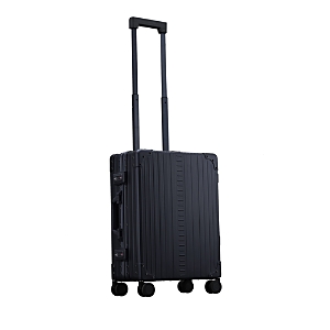 Aleon Aluminum International Carry On Spinner Suitcase In Black