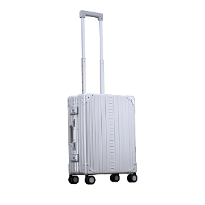 Aleon Aluminum International Carry On Spinner Suitcase In Silver