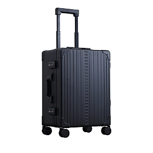 Aleon 21 Aluminum Carry On Spinner Suitcase In Black
