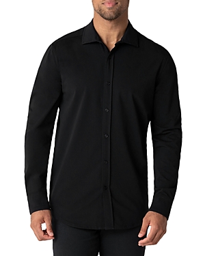 SWET TAILOR POLISHED COTTON BLEND SOLID MODERN FIT BUTTON DOWN SHIRT