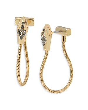 Shop Allsaints Snake Front To Back Earrings In Gold
