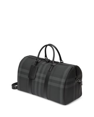 Charcoal Check Holdall Bag