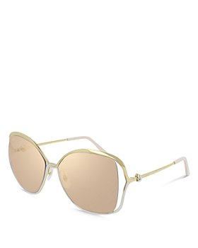 Cartier -  Trinity De Cartier 24K Gold Plated Square Sunglasses
