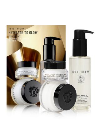 Bobbi Brown Hydrate To Glow outlet Skincare Set Cleansinng Oil Face Eye Cream