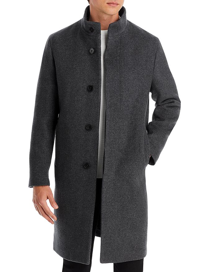 Theory - Belvin Stand Collar Wool Overcoat
