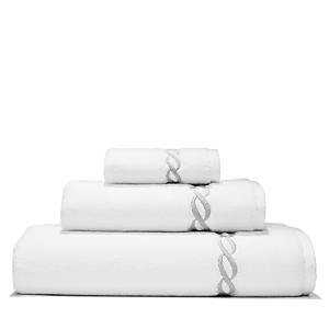 Matouk Classic Chain Milagro Bath Towel - 100% Exclusive In White/pearl Gray
