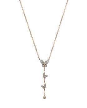 Bloomingdale's - Diamond Butterfly Lariat Necklace in 14K Yellow Gold, 0.25 ct. t.w. - 100% Exclusive
