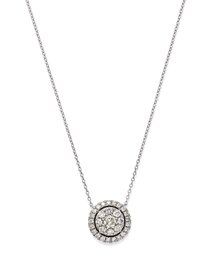 Bloomingdale's Diamond Cluster Pendant Necklace in 14K White Gold, 1.25 ct. t.w. - 100% Exclusive