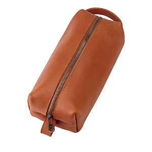 To The Market X Parker Clay Axum Leather Dopp Bag In Rust Brown