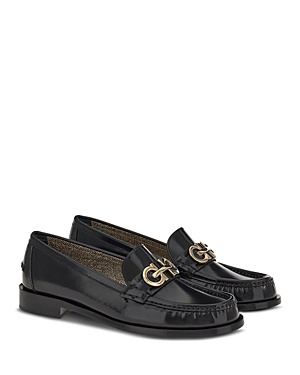 Ferragamo Women's Ofelia Gancini Loafers In Nero