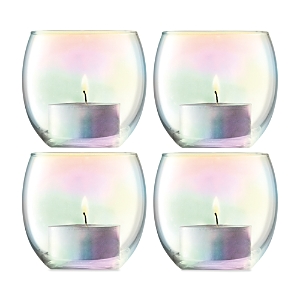 Lsa Mother of Pearl Look Votive Holders, Set of 4