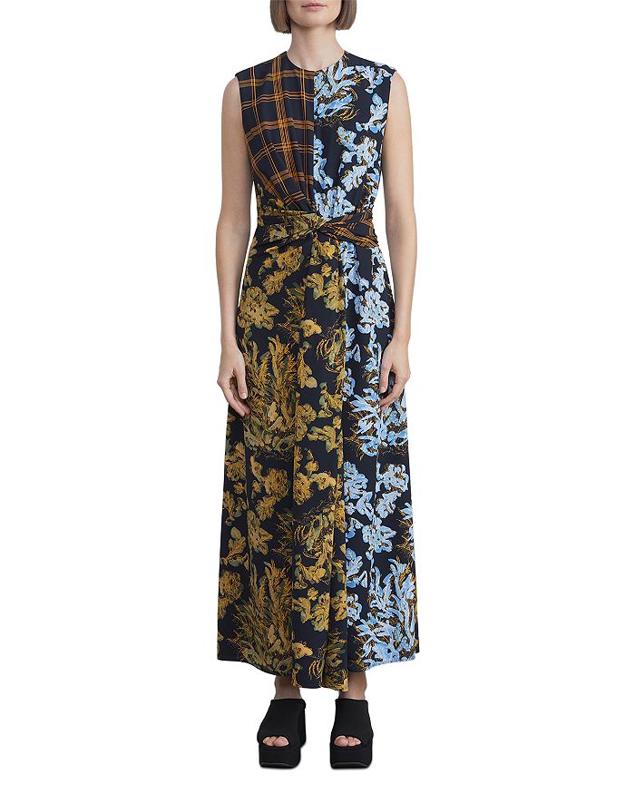 Lafayette 148 New York Mixed Print Twist Dress | Bloomingdale's