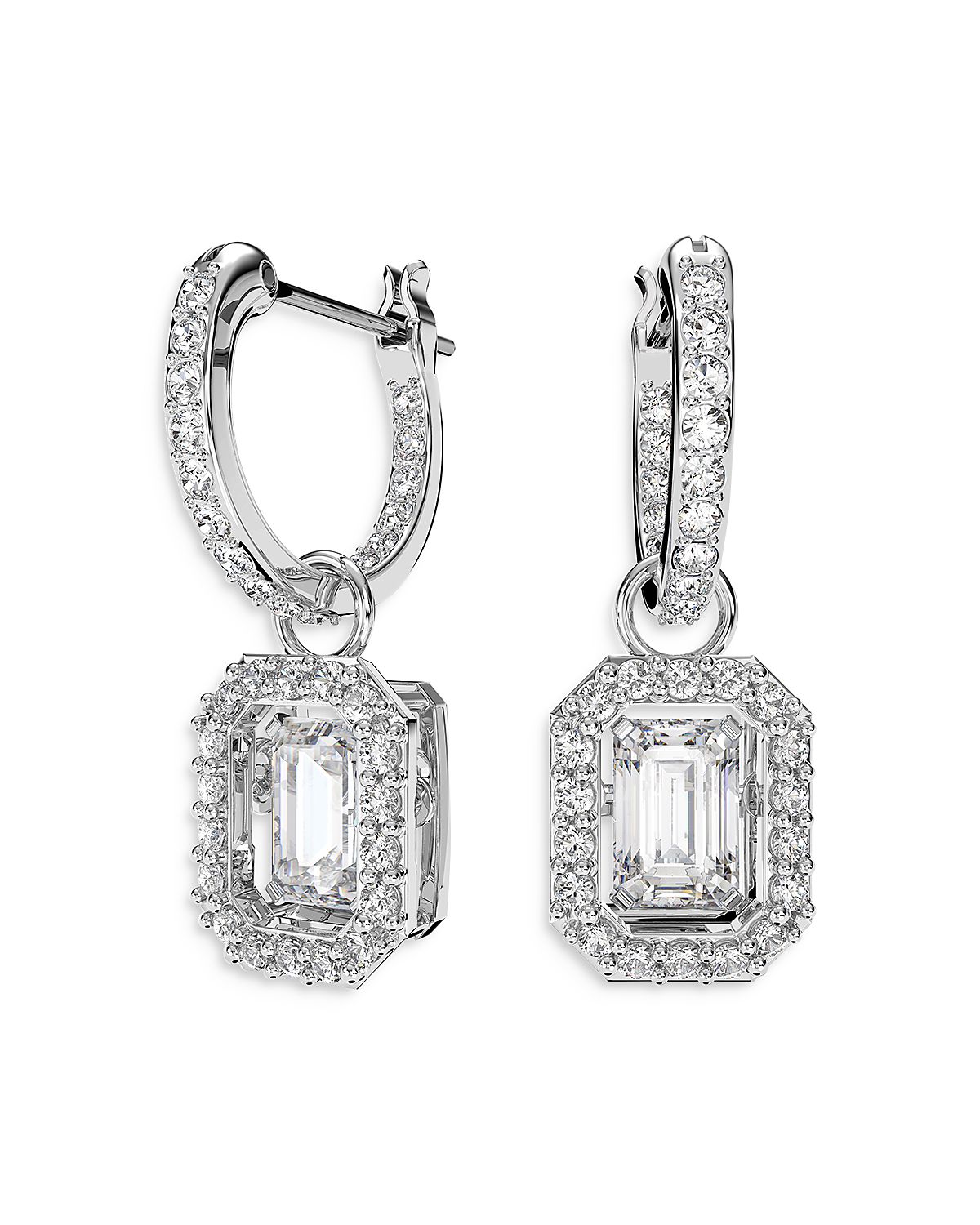 Swarovski Una Huggie Hoop Drop Earrings