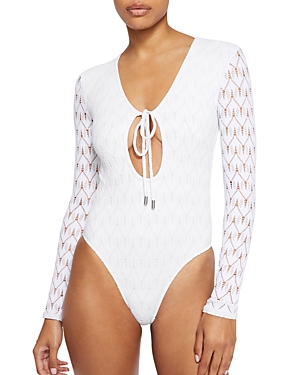 JONATHAN SIMKHAI JONATHAN SIMKHAI BIRDIE LACE KEYHOLE SWIMSUIT