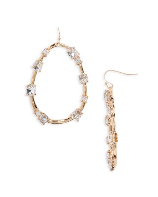 Kenneth Jay Lane - Crystal Oval Hoop Earrings