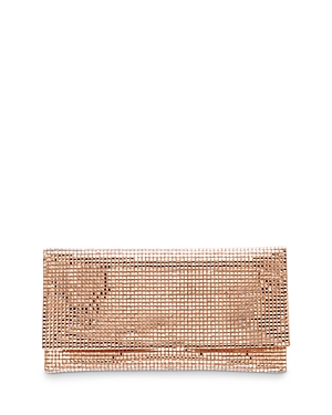 Shop Aqua Squares Foldover Clutch - 100% Exclusive In Gold