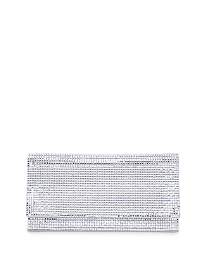 Aqua Squares Foldover Clutch - 100% Exclusive In Silver