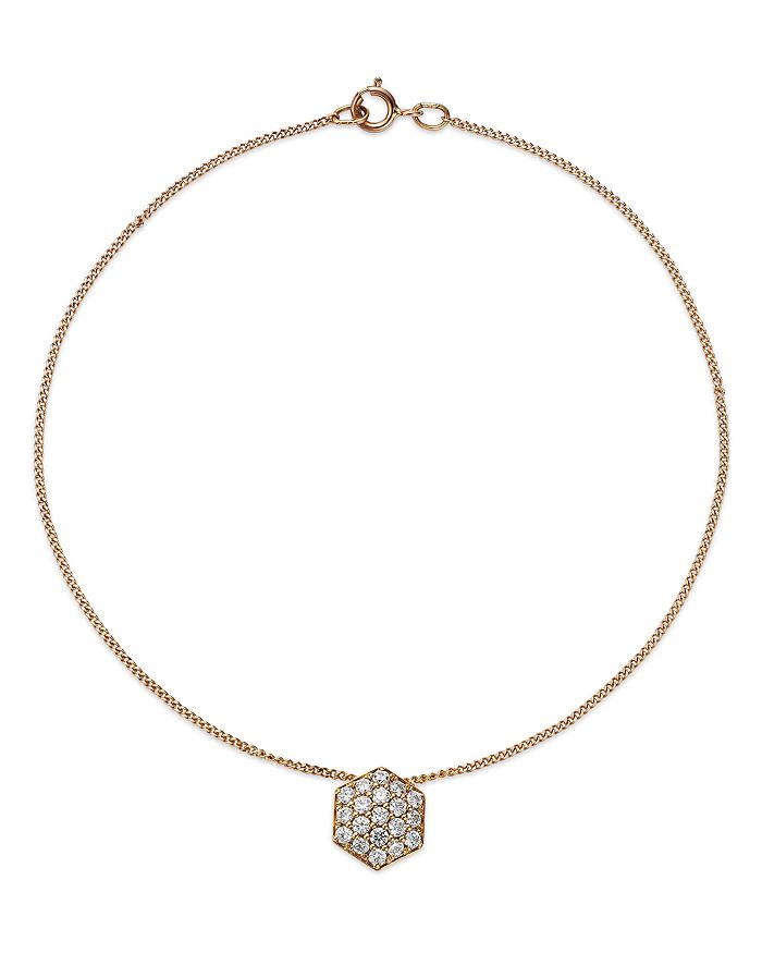 BLOOMINGDALE'S DIAMOND HEXAGON PENDANT NECKLACE IN 14K WHITE GOLD, 0.25 CT. T.W. - 100% EXCLUSIVE
