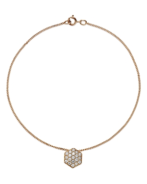 Bloomingdale's Diamond Hexagon Pendant Necklace In 14k White Gold, 0.25 Ct. T.w. - 100% Exclusive