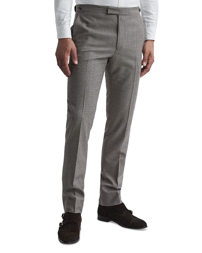 REISS Chewton Micro Houndstooth Slim Fit Suit Pants Bloomingdale's