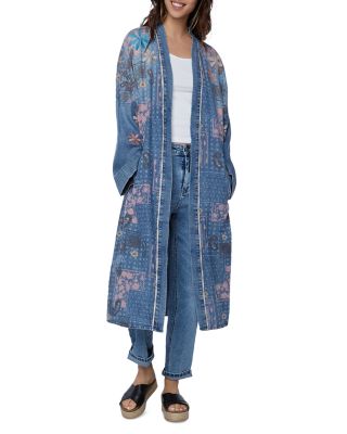 Billy T - Rose Parade Printed Denim Kimono