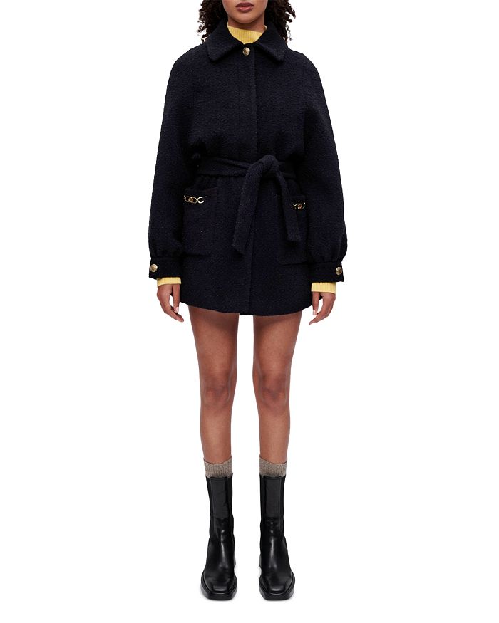 Maje Galito Belted Coat | Bloomingdale's