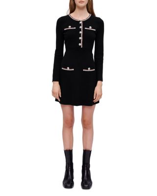 Maje - Robellow Contrast Trim Dress