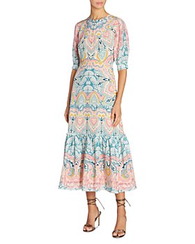 Etro - Printed Silk Tiered Midi Dress
