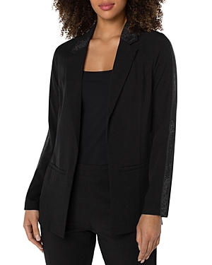 Liverpool Los Angeles Embellished Boyfriend Blazer In Black