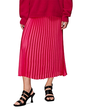 Shop Whistles Katie Pleated Skirt In Pink