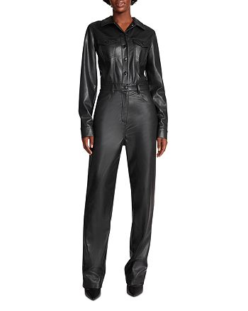 STEVE MADDEN Portia Faux Leather Jumpsuit | Bloomingdale's