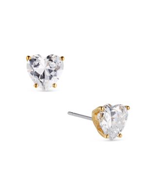 Nadri Modern Love Heart Stud Earrings | Smart Closet